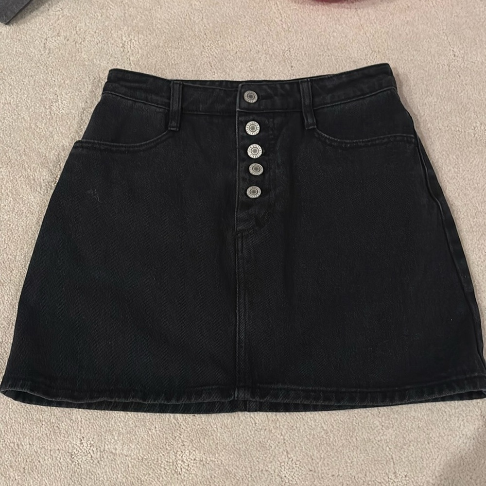 Brandy Melville black jean miniskirt